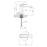 Смеситель для раковины Kroner KRP Makon - GRP010 Фото - 1
